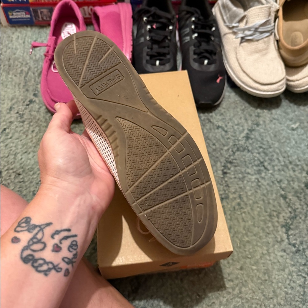 Sperry Women's Sneakers in Pink and Tan - Picture 4 of 5